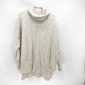 Ruby Moon Sweater cowl neck Oversize hi lo tunic cozy comfy boxy size S